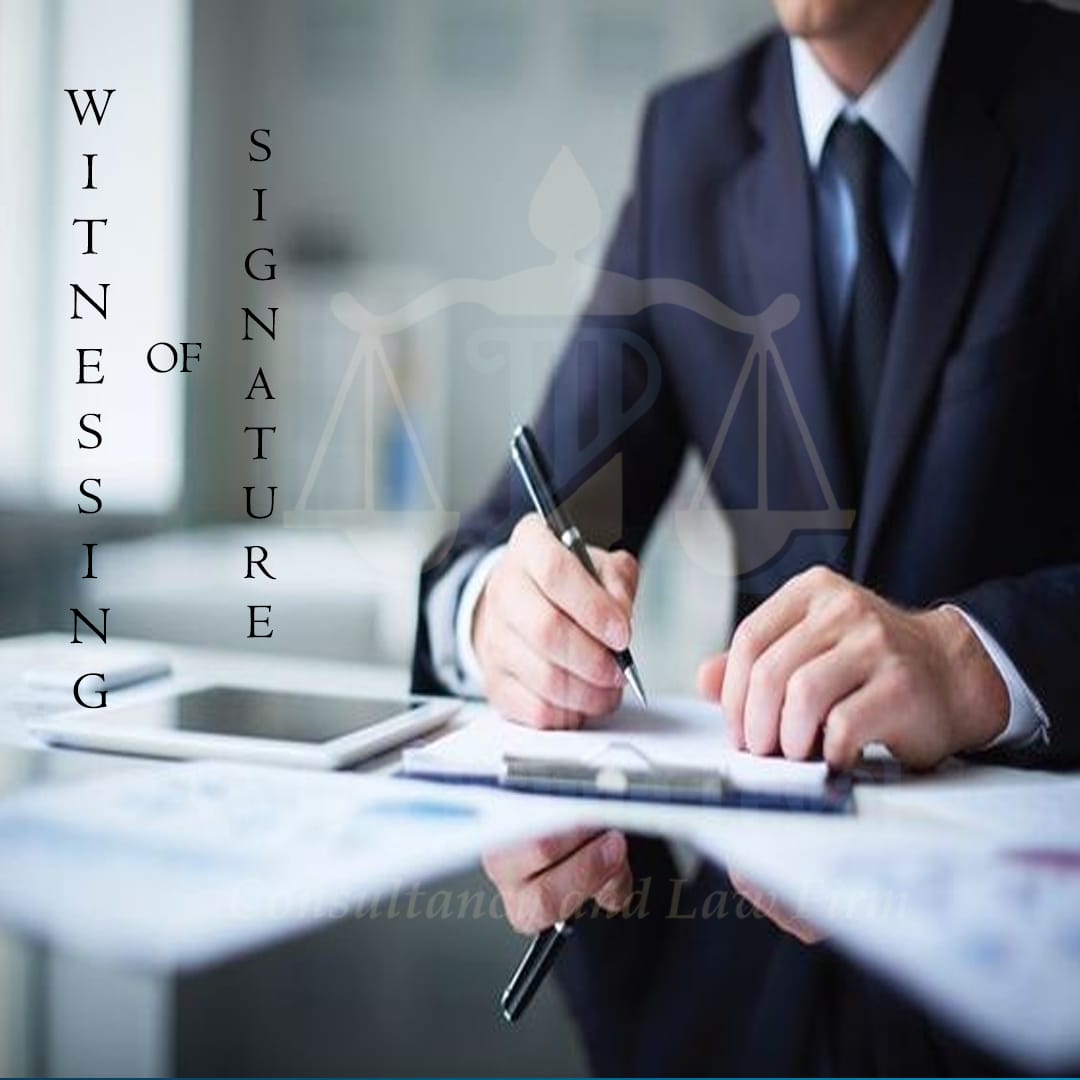 witnessing of signature